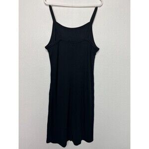 Art Class Girls Large Tank Dress Black Sleeveless Ribbed Knit Strappy Short 90s